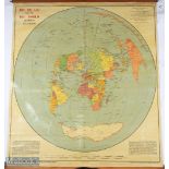 The Air Age Map of The World Centred on London compiled by the British Overseas Airways Corporation,