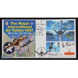 King Hussein Of Jordon - Autograph first day cover issued by the Royal International Air Tattoo