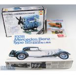 Model Kits a collection of unmade models Minicraft 1928 Mercedes Benz Type SS, Keil Kraft Foden c