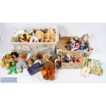 A Quantity of Soft Toys and other toys to include a small 12cm Paddington Bear, FurReal new born