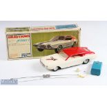 Gakken RC Radio Controlled Ford Mustang Car Boxed with white body and red roof with Koni label to