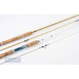 Nash Martin James, Redditch Solid Glass Fibre Spinning Rod 7ft 2 piece, agate butt and tip rings,