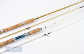 Nash Martin James, Redditch Solid Glass Fibre Spinning Rod 7ft 2 piece, agate butt and tip rings,