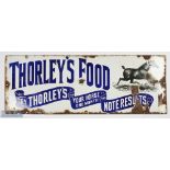 Advertising Enamel Sign - Thorley's Horse Food, with a pictural horse, a good-looking sign has