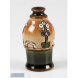 Doulton Lambeth James Jas Shoolbred Miniature Bottle Vase, made for Jas Shoolbred London Draper