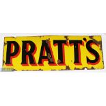 Advertising Enamel Sign - Pratts, a large motor oil sign single sided enamel with wear - signs is #