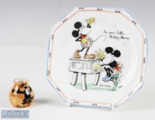 Walt Disney Mickey Mouse Paragon Side Plate - I'm your little Micky Mouse - size 15cm, plus a