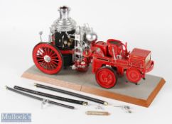 2x large Model Kit Fire Engines both are built kits, a model of 1914 Dennis fire engine London