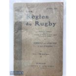 Extremely Rare 1909 Regles (Rules) du Rugby: Printed in Toulouse, with advice for players,