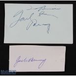 Hollywood - Comedy - Jack Benny two examples of his signature on slips of paper (2)