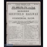 Rodgers' Sheffield Railway and Commercial Guide 1855 - a 26 page Times Tables of Trains arriving and
