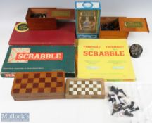 J Jacques Staunton Chess Parts Set, 2 Staunton Boxes with 1 part set only inside (missing 2 pieces),
