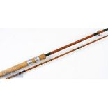 Terry Neale Sevenoaks Kent-Avon split cane rod - 10ft 2pc with amber agate lined butt and tip guides