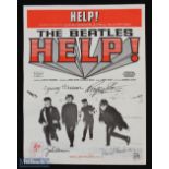 ENTERTAINMENT - MUSIC - THE BEATLES signed music sheet 'The Beatles Help!'