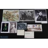 WWII British and American Signed Photographs, cards and other military related ephemera, with