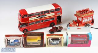 Traction Engine, Steam Roller, Bus model + Diecasts to include a plastic made mode of a route master