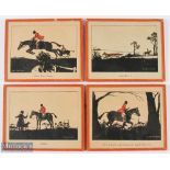 Fox Hunting Prints (4) - D M Shiffner depicting various scenes entitled 'Gone Away!', 'Merry Music