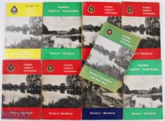 The London Anglers Association Members Handbooks - for years 1957, 1962 x2 1970 x4, 1975, 1981 in