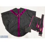 Priests Robe with scarves with floral pattern - well presented