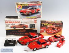 Three Remote Controlled Nissan 280Z Cars inc ST Japan Fairlady 280Z car, Japanese issue, Nikko Japan