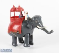 Triang Minic clockwork Elephant and Howdah plastic novelty toy with key and good working condition