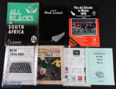 1953-1982 S Hemisphere Rugby Interest Selection (7): Brochures - NZ in UK 1953-4; NZ in SA, large,