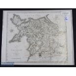 Map of North Wales 1805 - engraved by J Cary and published by John Stockdale, dated 26th March 1805