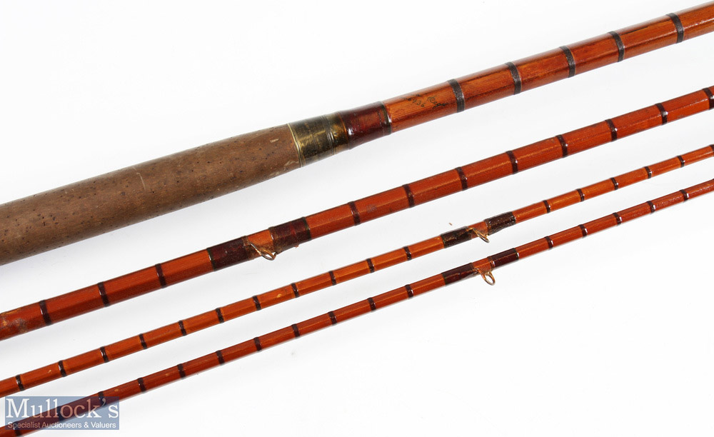 Hardy Palakona Salmon Fly Rod, serial No A65748 (1912), 15' approx. 3pc plus spare tip, 29" handle - Image 2 of 3