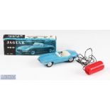 LB (Lik Be) Hong Kong Battery Operated Remote Controlled Jaguar XK-E boxed with blue body and