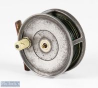 S Allcock Redditch "The Conquest" alloy fly reel (J W Young maker) 3 3/8" spool, offset pin spool