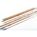 H & W Aiken Makers London "The Super Flex" all rounder supreme split cane float rod 11' 3pc 26"