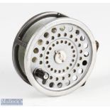 Hardy Bros Marquis salmon No 2 alloy fly reel 4 1/8" spool, 2 screw latch, black handle, rear