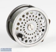 Hardy Bros Marquis salmon No 2 alloy fly reel 4 1/8" spool, 2 screw latch, black handle, rear