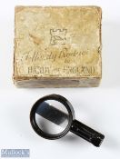 Hardy Bros Wardle Magnifier, good large safety pin and good spring clip, in original box (shows