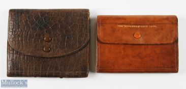 Hardy Bros leather cast wallet with 4x pockets marked - fine, medium, strong, and points crocodile