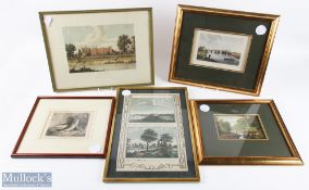 A collection of Fishing Engraving Prints and pictures - to include a Carp Pike Perch 1836, Fishing