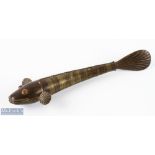 9.5" brass articulated 'Medina' fish - the name derived from the SS Medina which was sunk in 1917.