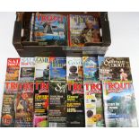 A Collection of Modern and Vintage Fishing magazines 1976-1997 Tout Fisherman, (25) Trout & Salmon