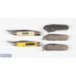 A collection of penknives for fishermen - 1x The Fishknife with disgorger, descaler and blade; 1x