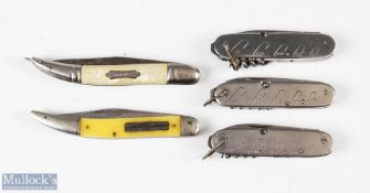 A collection of penknives for fishermen - 1x The Fishknife with disgorger, descaler and blade; 1x