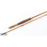 Fosters Ashbourne "The Brook" split cane fly rod 8' 2pc line 6#, alloy sliding reel fittings, red