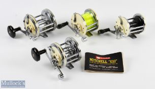 A collection of 4x Mitchell France 600 Series Sea multipliers: made up of 600 / 606 / 622 / 624. All