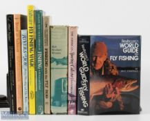 Fishing Books Selection, to include Trout & Salmon 1999, Portrait of Water 1997 -both by Valentine