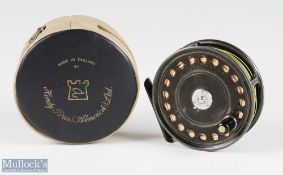 Hardy Bros "The St John" sea trout light salmon fly reel 3 7/8" spool, 3 screw latch, black