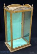 Early 20th century Glazed Display Cabinet with letters to top TPAA for Tewkesbury Popular Angling