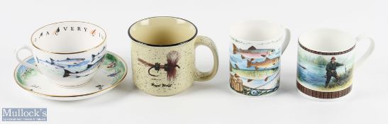 Group of Mixed Fishing Ceramics - inc Orvis mug, Royal Worcester 'Very Important Person' mug and