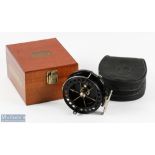 JW Young Purist II Limited Edition 3.5" centre pin reel Model Y2048 serial No. 0190 in black