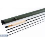 A fine Sage USA 690-4 Konnetic HD Technology carbon fly rod 9' 4pc line 6#, 2 13/16oz, alloy