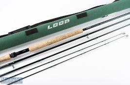Loop Sweden Green Line adapted graphite salmon fly rod 13' 2" 4pc line 9#, 20" handle, alloy