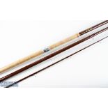 B James in association with Bruce & Walker, hollow glass match rod 13' 3pc, 30" handle with alloy